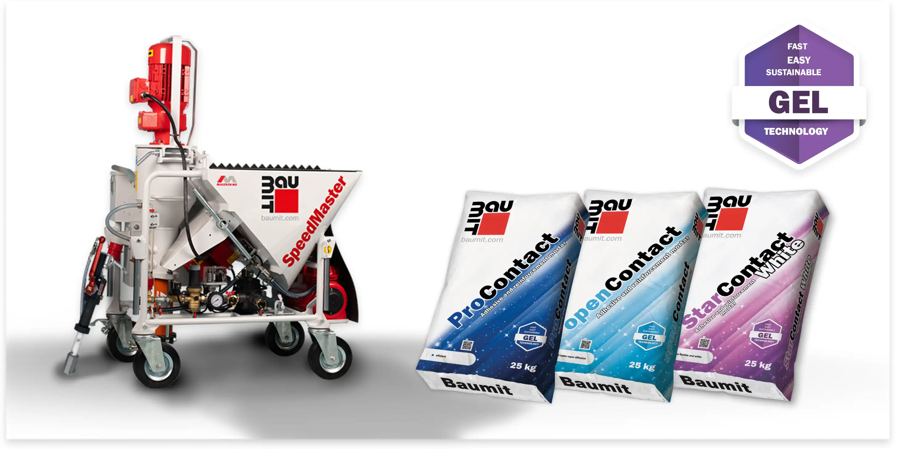 The perfect Match: Speedmaster and contacts The perfectly coordinated technology of Baumit SpeedMaster, combined with our innovative Baumit GEL Contacts and supported by first-class service